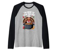 I'm Here to Stir The Pot Funny Cooking Lover Pun Men Women Raglan Baseball Tee