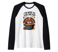 I'm Here to Stir The Pot Funny Cooking Lover Pun Men Women Raglan Baseball Tee