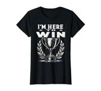 I'm HERE to Win Racing Driver Motorsport Podium Motor Races Value Graphic T-Shirt, Women, Black, L