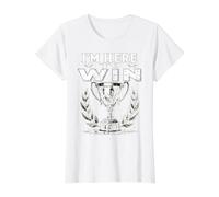 I'm HERE to Win Racing Driver Motorsport Podium Motor Races Value Graphic T-Shirt, Women, White, M