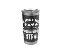 Im Here Win Contract Bridge Player Bridge Card Game Player Stainless Steel Insulated Tumbler