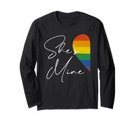 I'm Hers She's Mine Matching For Pride Lesbian Couples LGBTQ Long Sleeve T-Shirt
