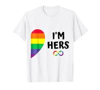 im hers shes mine matching for pride lesbian couples LGBTQ T-Shirt