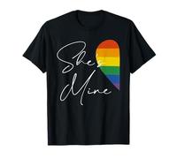 I'm Hers She's Mine Matching For Pride Lesbian Couples LGBTQ T-Shirt