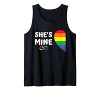 im hers shes mine matching for pride lesbian couples LGBTQ Tank Top