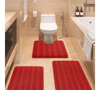 IM HOME Bathroom Rugs Mat Light Teal, Extra Soft Chenille Bath Rugs Non Slip for Bare Feet, Absorbent Plush Shaggy Bath Mats for Bathroom, Tub, Toilet, Shower, Machine Washable