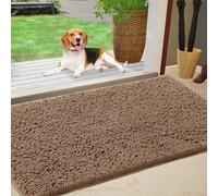 IM HOME Chenille Absorbent Outdoor Doormat 30" x 20", Washable Muddy Door Mats for Dog Non Slip Indoor Doormat Dog Mat for Muddy Paw Front Inside Doormats for Entryway Camel