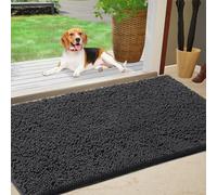 IM HOME Durable Chenille Absorbent Door Mat Indoor Doormat 20" x 30", Washable Door Mats for Dog Non Slip Heavy Door Rug Soft Front Inside Doormat for Entryway, Mud Room, Patio Dark Gray