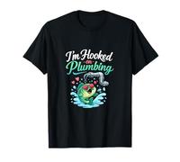 Im Hooked on Plumbing Fish Pipe Pun Graphic T-Shirt
