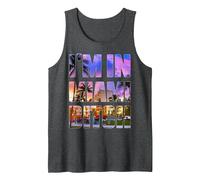 I'm in New York Bitch City Represent Parody Tank Top, Men, Dark Heather Grey, Large