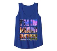 I'm in New York Bitch City Represent Parody Tank Top, Women, Royal Blue, Medium