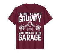 I'm in The Garage Auto Mechanic Car Maintenance Man Piston T-Shirt, Men, Burgundy, Medium