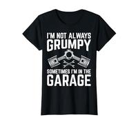 I'm in The Garage Auto Mechanic Car Maintenance Man Piston T-Shirt, Women, Black, X-Small