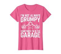 I'm in The Garage Auto Mechanic Car Maintenance Man Piston T-Shirt, Women, Pink Heather, Small