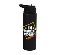 I'm Innocent - Probably - Murder Mystery Stainless Steel Insulated Water Bottle