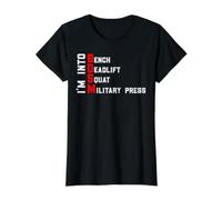 I'm Into Bench Squat Deadlift Military Press Value Graphic T-Shirt, Women, Black, L