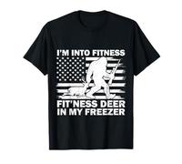 I'm Into Fitness Bigfoot Sasquatch Deer Hunting Flag US T-Shirt