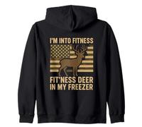 I'M Into Fitness Fit'ness Deer In My Freezer Hunting Zip Hoodie