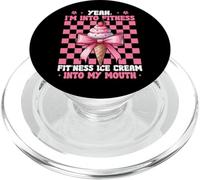 I'm Into Fitness Fit'ness Ice Cream Into My Mouth Cone Girl PopSockets PopGrip for MagSafe
