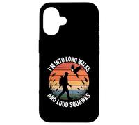 I'm Into Long Walks And Loud Squawks Retro Birdwatcher Case for iPhone 16