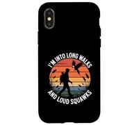 I'm Into Long Walks And Loud Squawks Retro Birdwatcher Case for iPhone X/XS