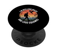 I'm Into Long Walks And Loud Squawks Retro Birdwatcher PopSockets Adhesive PopGrip