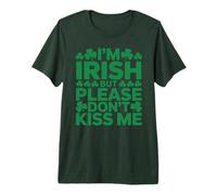 I'm Irish but Please Don't kiss me Shamrock Premium T-Shirt
