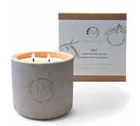 IM - Isadora May | Luxury Handmade Refillable Scented Candle | Zest | Lemon Verbena, Orange, Cedarwood & Lemongrass | Pure Essential Oils | Aromatherapy Candle | Double Wick | Citrus Summer Scent