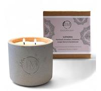 IM - Isadora May | Luxury Handmade Scented Candle | Midi Pot | Euphoria | Geranium, Juniper Berry, Patchouli & Cinnamon | Essential Oils | Aromatherapy Candle | Double Wick | Hand-Poured Natural Wax