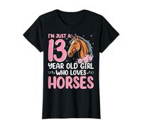 I'm Just A 13 Year Old Girl Who Loves Horses 13th Birthday T-Shirt