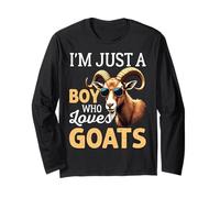 I'm Just A Boy Who Loves Goats Farmer Animal Long Sleeve T-Shirt