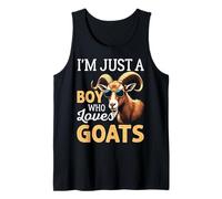 I'm Just A Boy Who Loves Goats Farmer Animal Tank Top