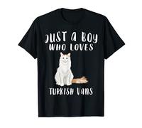 Im Just A Boy Who Loves Turkish Van Cat Lover Gift T-Shirt