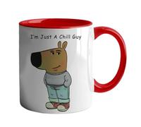 I'm Just A Chill Guy Ceramic Cup for Coffee, Tea, Juice, Milk - Novelty Chill Out Dog Pattern Mug for Friends, Family