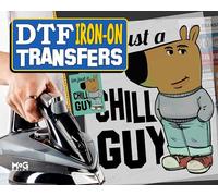 I'm Just A Chill Guy Iron On Transfer for T-Shirt - (A6) 10.5 x 14.85 cm - Black - Funny Viral Dog Meme Stickers for Heat Press - Big Nose Meme Sweater Dog Heat Transfer