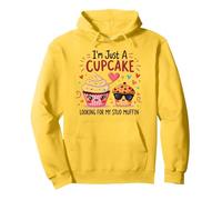 Im Just A Cupcake Looking For My Stud Muffin Sweet Love Pullover Hoodie, Adult Unisex, Lemon, L