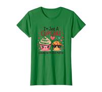 Im Just A Cupcake Looking for My Stud Muffin Sweet Love T-Shirt, Women, Kelly Green, S