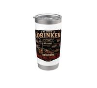 I'm Just A Drinker with A Smoking Problem Grilling Humor Stainless Steel Insulated Tumbler