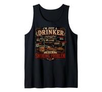 I'm Just A Drinker with A Smoking Problem Grilling Humor Tank Top