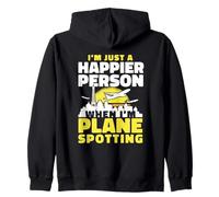 I'm Just A Happier Person When I'm Plane Spotting Zip Hoodie