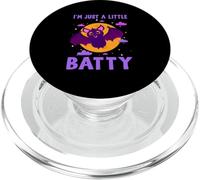 I'M Just A Little Batty Crazy Bat Humor Sarcasm Halloween PopSockets PopGrip for MagSafe