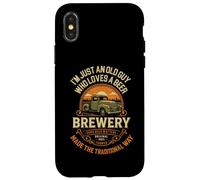 I'M JUST AN OLD GUY WHO LOVES A BEER BREWERY FARMER LIFE Case for iPhone X/XS