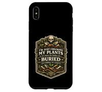 I'm Just Checking My Plants Dark Humor Halloween Backyard Case for iPhone XS Max
