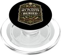 I'm Just Checking My Plants Dark Humor Halloween Backyard PopSockets PopGrip for MagSafe