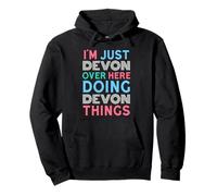 I'm Just Devon Over Here Doing Devon Things Name Pullover Hoodie