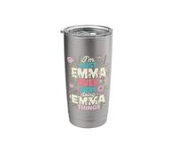 Im Just Emma Over Here Doing Emma Things Floral Stainless Steel Insulated Tumbler