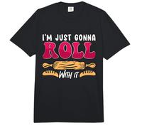 I'm Just Gonna Roll with It Bakery Love Baking Lover Baker Comfort Colors Adult Heavyweight T-Shirt