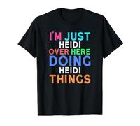 I'm Just Heidi Over Here Doing Heidi Things Heidi Value Graphic T-Shirt, Men, Black, S