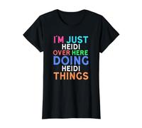 I'm Just Heidi Over Here Doing Heidi Things Heidi Value Graphic T-Shirt, Women, Black, XL