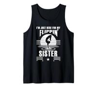 I'm Just Here for My Flippin' Sister Gymnast Brother Family Tank Top